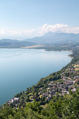 Wall Mural - Vue sur le Lac du Bourget depuis la route du col du chat