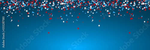 Fotomural Celebration confetti in national colors of USA
