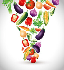 Wall Mural - fresh organic vegetables, healthy food, healthy lifestyle or diet