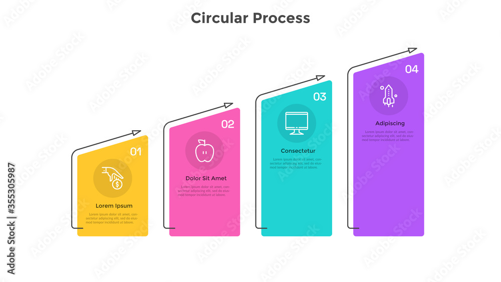 Modern Infographic Vector Template Stock Vector | Adobe Stock