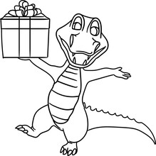 Coloring Page For Kid Animal Series Alliagator