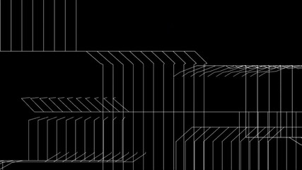 Wall Mural - Abstract Background Black And White Geometric Lines