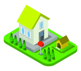 Canvas Print - isometric house