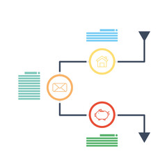 Poster - business infographic with circular icons