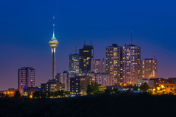 Tehran Skyline at Twilight, Iran