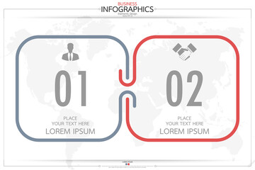 Fototapete - Infographic business horizontal timeline process chart template. Vector modern banner used for presentation and workflow layout diagram, web design. Abstract elements of graph options.
