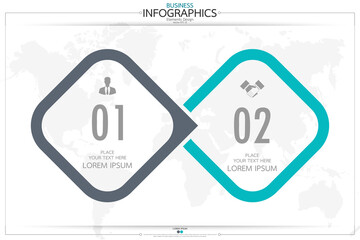 Fototapete - Infographic business horizontal timeline process chart template. Vector modern banner used for presentation and workflow layout diagram, web design. Abstract elements of graph options.