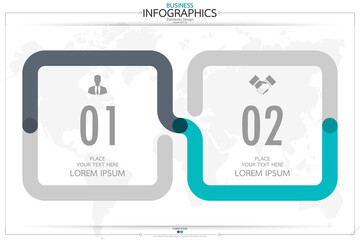 Fototapete - Infographic business horizontal timeline process chart template. Vector modern banner used for presentation and workflow layout diagram, web design. Abstract elements of graph options.