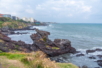 Yongduam Rock at Jeju City, Republic of Korea