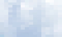 Abstract White Geometric Background, Creative Design Templates. Pixel Art Grid Mosaic, 8 Bit Vector Background.