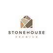 stone house logo vector icon illustration