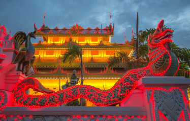 Wall Mural - Mandalay, Myanmar - August 15th 2015 : an historic Buddhist monastery located near Mandalay Hill, Mandalay Region, Myanmar