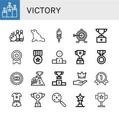 Canvas Print - Set of victory icons