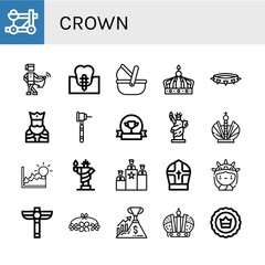 Canvas Print - crown icon set