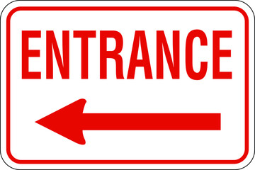 Wall Mural - entrance this way directional entry only sign vector