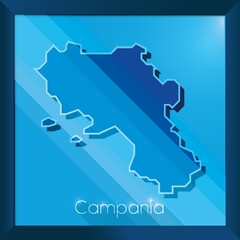 Wall Mural - campania map