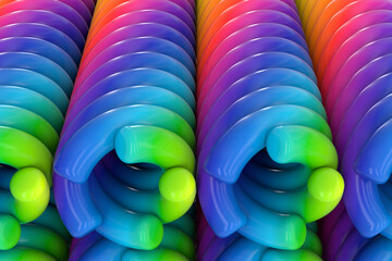 Poster - Abstract wave background. 3d rendering - illustration.