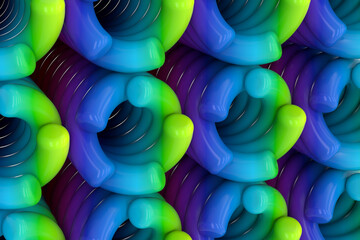 Poster - Abstract wave background. 3d rendering - illustration.