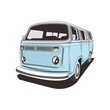 vector illustration van camper isolated easy to edit