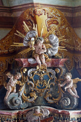 Angels at the Altar of St. Joseph in the Baroque Church of Our Lady of the Snows in Belec, Croatia