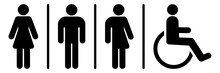 Gz785 GrafikZeichnung - Nmss49 NewModernSanitarySign Nmss - German - WC Toilettensymbol: Toilette Für Alle Geschlechter - Piktogramm - English - All Gender Restroom. - WC Toilet Icon Pictogram - G9720