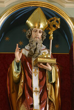 Saint Nicholas, Statue On The Main Altar In The Parish Church Of Saint Nicholas In Donja Zelina, Croatia