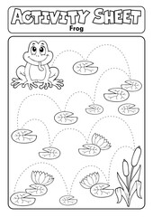 Wall Mural - Activity sheet frog theme 1