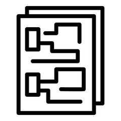 Poster - Communications engineer plan icon. Outline communications engineer plan vector icon for web design isolated on white background