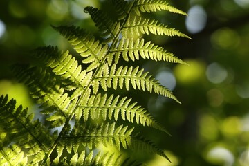 Wall Mural - Close-up of Fern in the forest