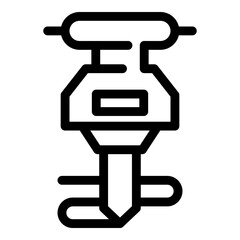 Poster - Milling machinery icon. Outline milling machinery vector icon for web design isolated on white background