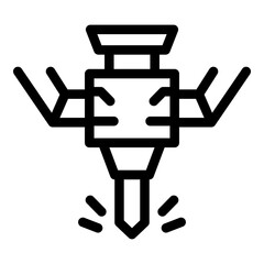 Poster - Paver milling machine icon. Outline paver milling machine vector icon for web design isolated on white background