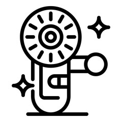 Poster - angle grinder icon. outline angle grinder vector icon for web design isolated on white background