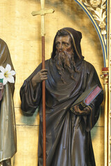 Saint Methodius, a statue on a high altar in the parish church of Saint Joseph in Slatina, Croatia