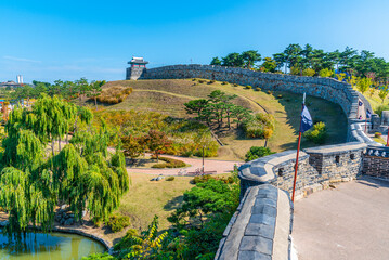 Poster - Banghwasuryujeong Pavilion and Yongyeon pond at Suwon, Republic of Korea