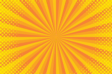 radial lines with halftone dots. pop art background