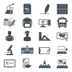 Sticker - collection of education icons