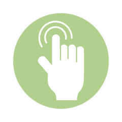 Sticker - hand index block style icon