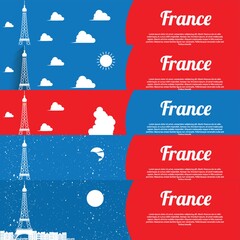 Sticker - collection of france banners