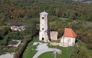 Ruins of the medieval church of St. Martin in Martin Breg, Dugo Selo, Croatia