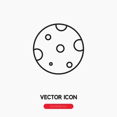 Poster - moon icon vector sign symbol
