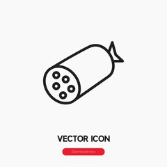 Poster - salami icon vector sign symbol
