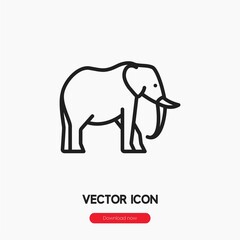 Poster - elephant icon vector sign symbol