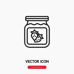 Poster - strawberry jam icon vector sign symbol