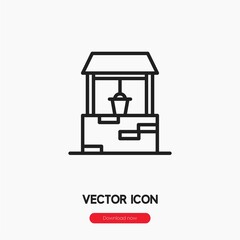 Poster - water well icon vector sign symbol