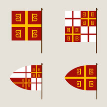Vector Image With The Byzantine Imperial Flag
