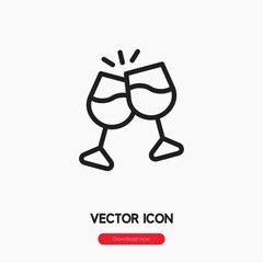 Poster - cheers icon vector sign symbol