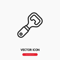 Poster - bottle opener icon vector sign symbol
