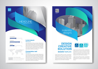 Wall Mural - template vector design for brochure, annualreport, magazine, poster, corporate presentation, portfol