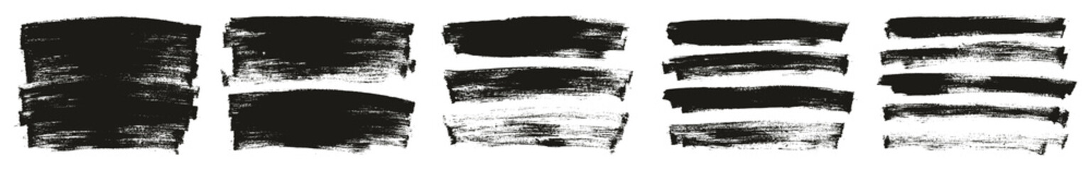 Wall Mural - flat paint brush thin long background high detail abstract vector background mega set