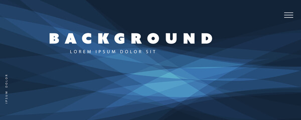 Poster - Abstract Blue Minimal Geometric Pattern Background, Multi Purpose Template, Gradient Shapes Composition, Futuristic Poster, Header or Landing Page Design - Vector Illustration